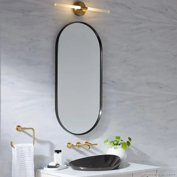 KohlersMatteBlackWallMirrorWithModernDesignAndLargeSize - Image 2