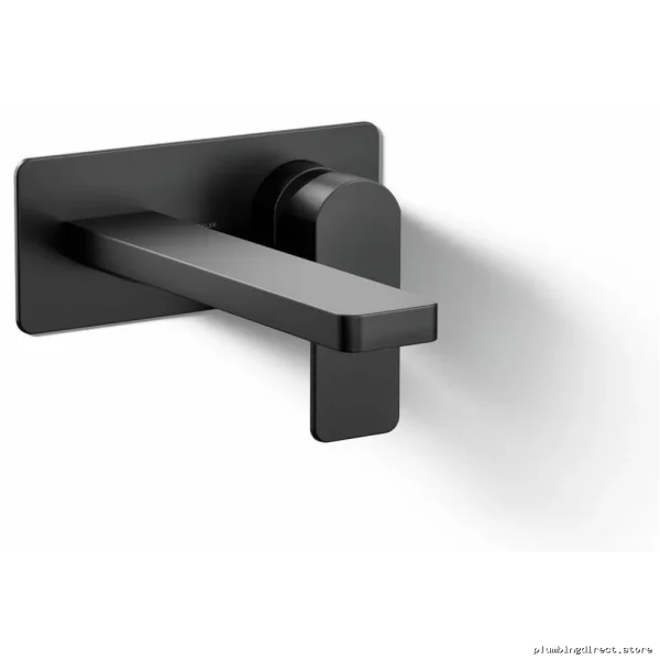Kohler Matte Black Wall Mount Bathroom Faucet - Parallel Collection Single-Handle Modern Design 22567-4-BL