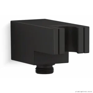 Kohler Matte Black Wall Mount Hand Shower Holder - Supply Elbow & Check Valve Included