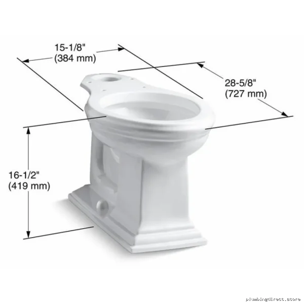 Kohler Memoirs White Oversized Tall Elongated Toilet Bowl - Image 2
