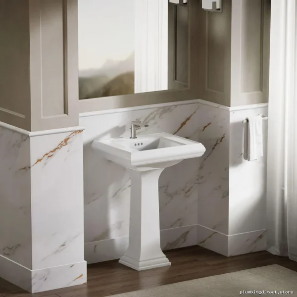 Kohler Memoirs Pedestal Sink Leg for Bathroom - White 2267-0