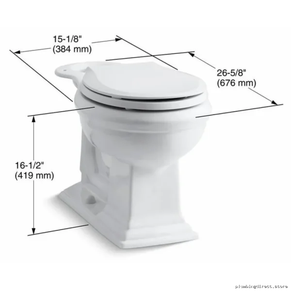 Kohler Memoirs Tall Round Front Toilet Bowl - White - Image 3