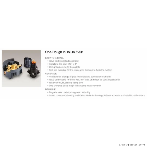 Kohler Rite-Temp 28304-K-NA Thermostatic Mixing Valve & Cartridge Replacement Kit - Image 2