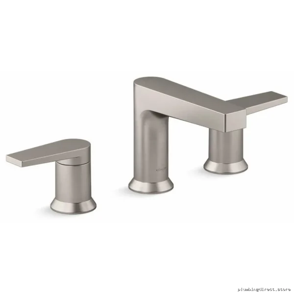 Kohler Taut Widespread Bathroom Faucet - Modern Brushed Nickel Finish Model 97100-4-BN - Image 3
