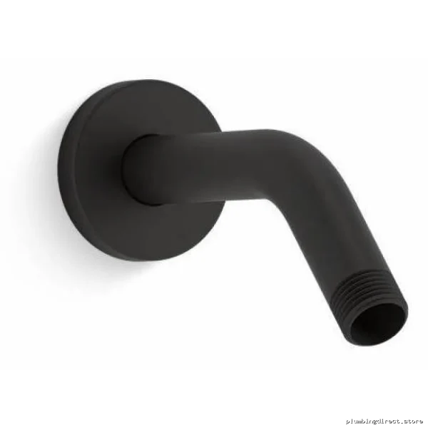 Modern KOHLER Matte Black Shower Arm & Flange Kit - Image 3