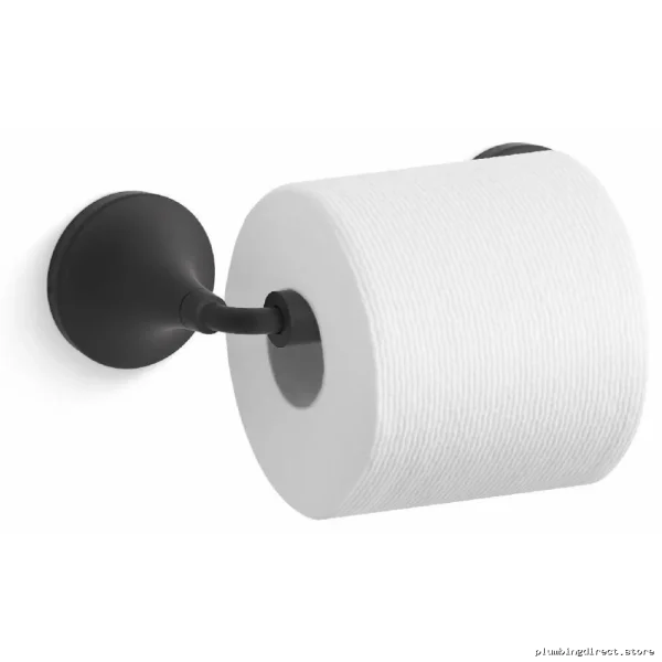 Kohler 27429-BL Modern Matte Black Swivel Toilet Paper Holder - Image 2