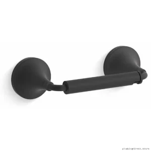 Kohler 27429-BL Modern Matte Black Swivel Toilet Paper Holder