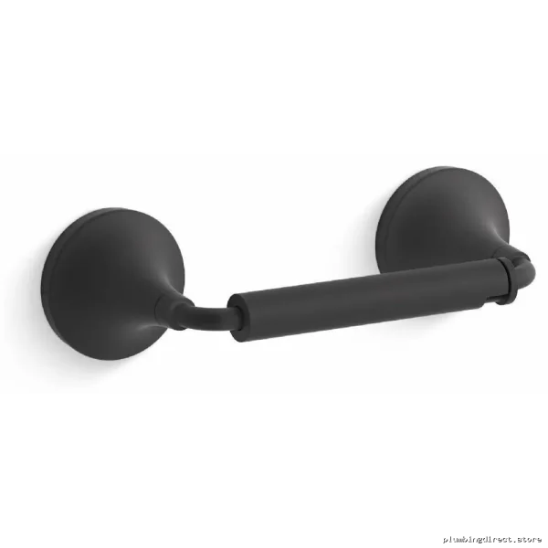 Kohler 27429-BL Modern Matte Black Swivel Toilet Paper Holder