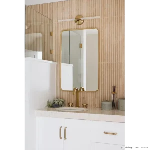 Kohler 26052-BNL Modern Rectangular Mirror - 22x34 Inches Brushed Nickel Finish