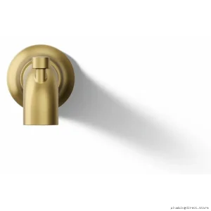 Kohler Modern Wall-Mount Tub Spout & Diverter in Brushed Brass