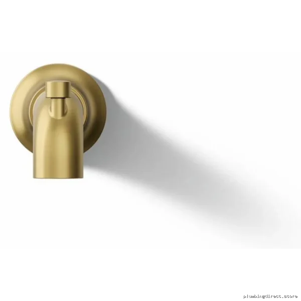 Kohler Modern Wall-Mount Tub Spout & Diverter in Brushed Brass