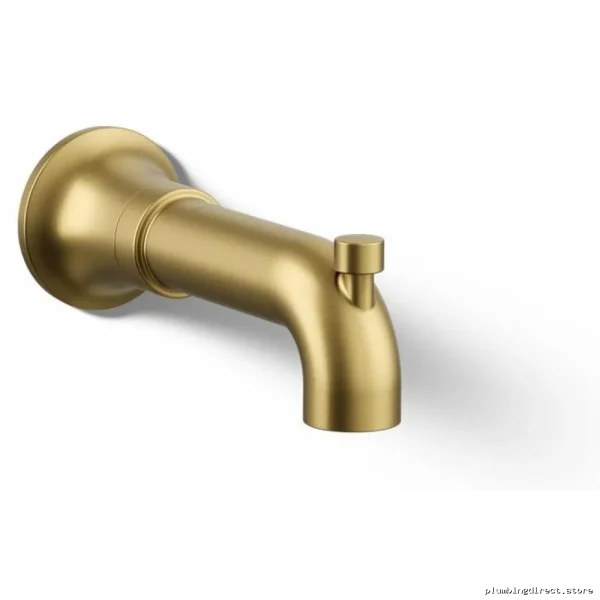 Kohler Modern Wall-Mount Tub Spout & Diverter in Brushed Brass - Image 2