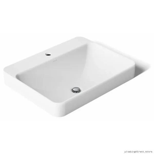 Kohler Modern White Rectangular Vessel Sink with Single-Hole Faucet - Image 4