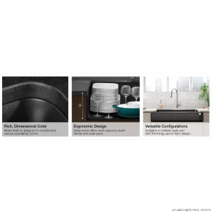 Matte Black 15.5" Single-Bowl Undermount Bar Sink - Kohler Neoroc