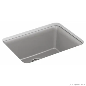 Kohler Matte Grey Neoroc Undermount Sink 24.5" - Single Bowl w/ Rack 28001-CM4