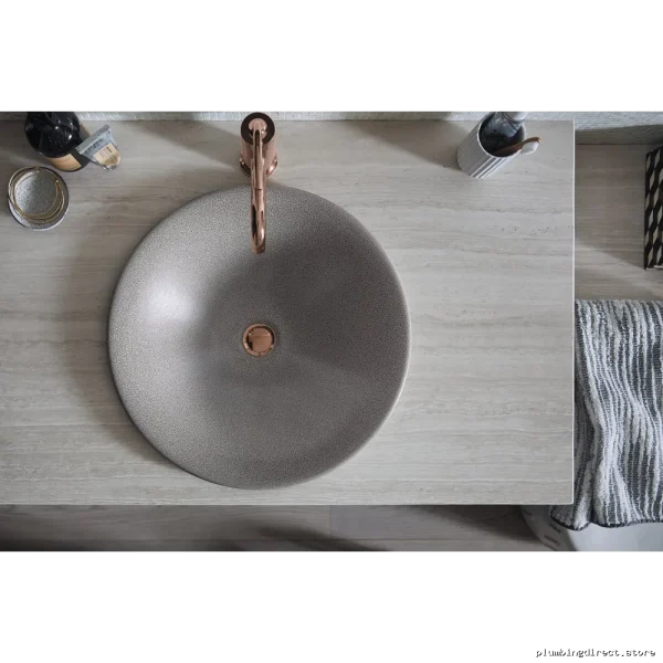 Kohler Oyster Pearl 77714-SSP Shagreen Carillon Round Vessel Sink for Bathroom - Image 4