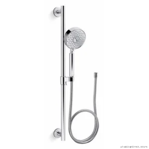 Kohler Polished Chrome Hand Shower with Slide Bar 2.5 GPM Katalyst Air Technology