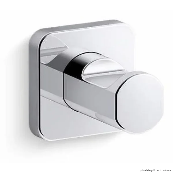 Kohler Polished Chrome Bathroom Robe Hook - Modern Design