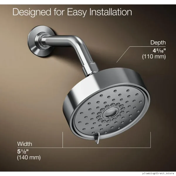 Kohler Polished Chrome Shower Head 3-Spray 1.75 GPM Water Saving - Image 3