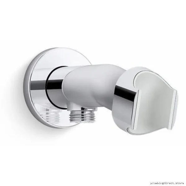 Kohler 21051-CP Polished Chrome Wall-Mounted Handheld Shower Holder with Elbow