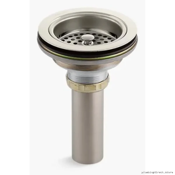 Kohler Polished Nickel Sink Drain & Strainer Combo with Tailpiece - Easy Install - Image 2