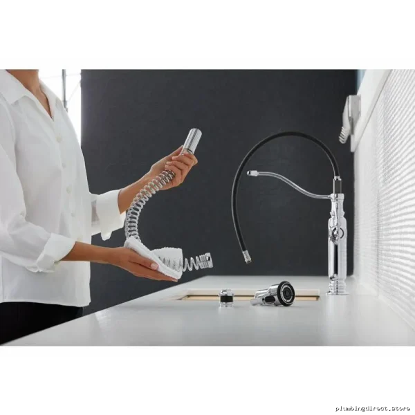 Kohlerturn Pro Kitchen Faucet with Spring Pulldown Spray – Vibrant Modern Brass (**_**kohlar)**.* - Image 3