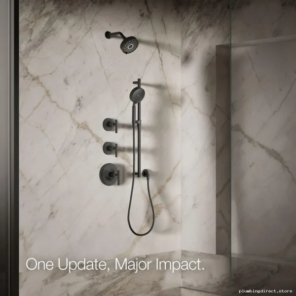 Kohler Purist Three Function High Flow Showerhead – Matte Black Finish Model #22170-G-BL - Image 3