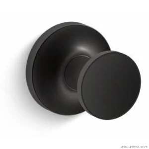 Kohler Purist Matte Black Robe Hook - Modern Bathroom Wall Mount