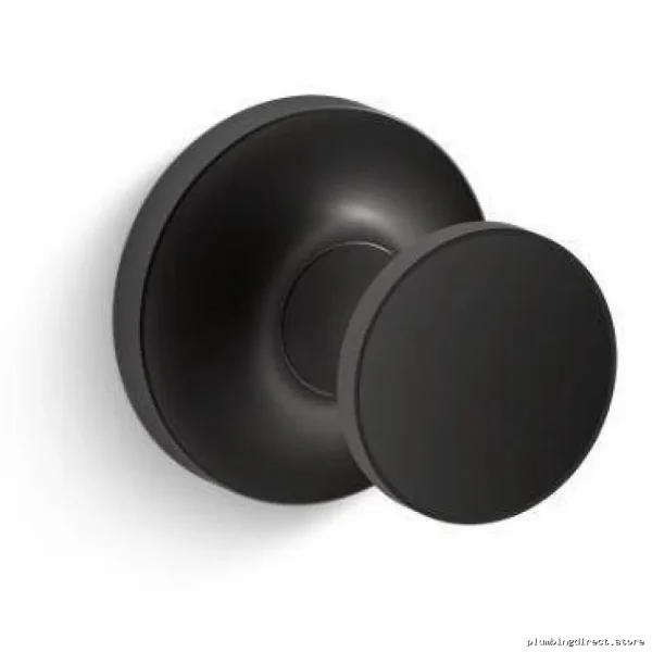 Kohler Purist Matte Black Robe Hook - Modern Bathroom Wall Mount