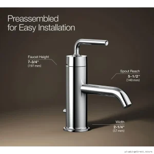 Kohler Purist Polished Chrome Single Hole Bathroom Faucet
