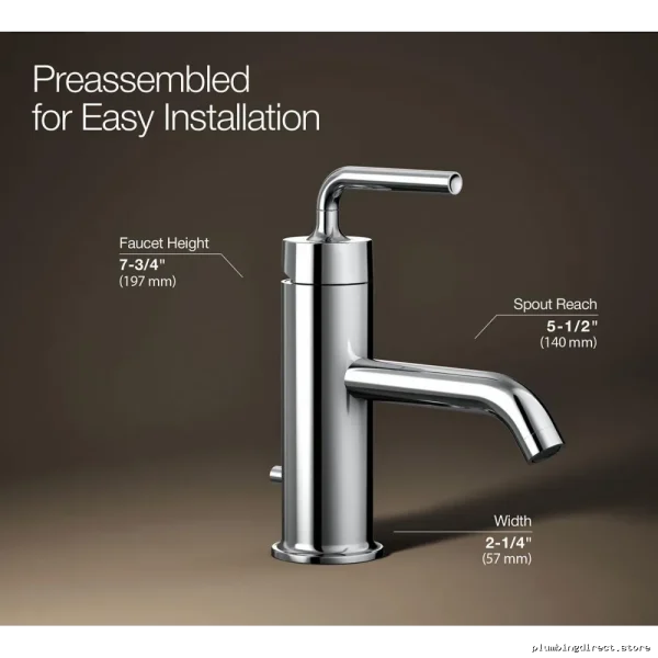 Kohler Purist Polished Chrome Single Hole Bathroom Faucet