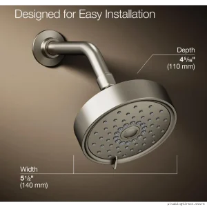 Kohler Purist Versatile Shower Head with High Flow & Vivid Brushed Nickel Finish K/BG-N