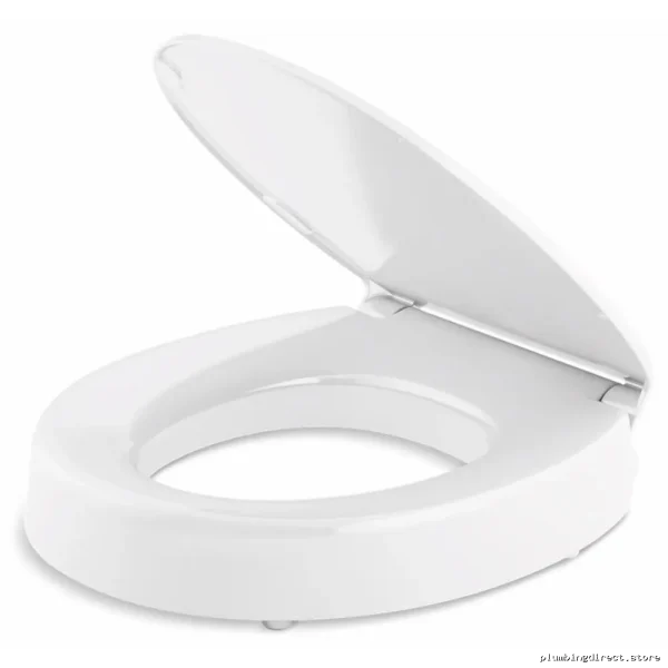 Kohler Quiet-Close Elevated Round Front Toilet Seat - White 25876-0