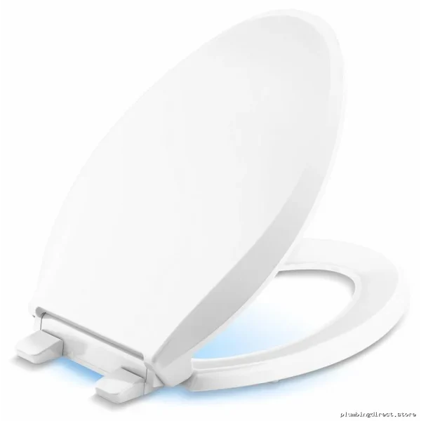 Kohler Elongated Toilet Seat with Nightlight & Ready-Latch - Quiet Close White 75796-RL-0