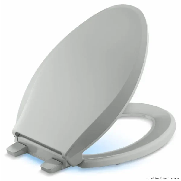 Kohler Quiet Close Elongated Toilet Seat with Nightlight Ice Grey 75796-RL-95 - Image 4