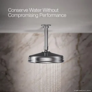 Kohler 8-Piece Rainhead Shower Head 2.5 GPM Polished Chrome