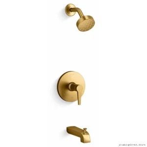 Kohler Rite-Temp Tub & Shower Trim - Vibrant Brushed Moderne Brass