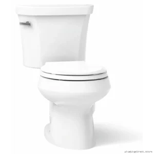 Kohler Round Front Toilet - White Two-Piece | Low Flow 1.28GPF No Seat