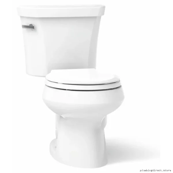 Kohler Round Front Toilet - White Two-Piece | Low Flow 1.28GPF No Seat