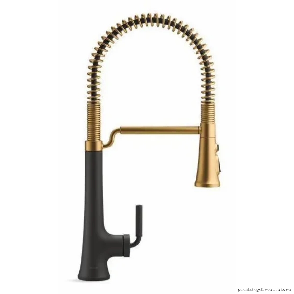 Semi-Pro Kitchen Faucet with Pull-Down Spray - Chrome/Matte Black Kohler - Image 2