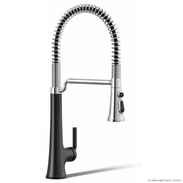 Semi-Pro Kitchen Faucet with Pull-Down Spray - Chrome/Matte Black Kohler
