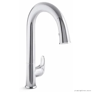 Kohler Sensate Hands-Free Kitchen Faucet with Pulldown Spray - Sleek Polished Chrome Model