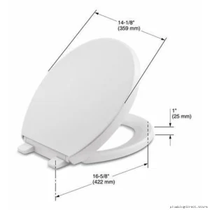 Kohler Silent Close Round Front Toilet Seat White