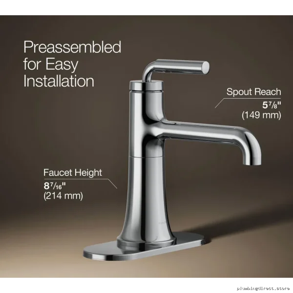 Kohler Polished Chrome Single Hole Bathroom Faucet - Sleek Design 27415-4K-CP - Image 4