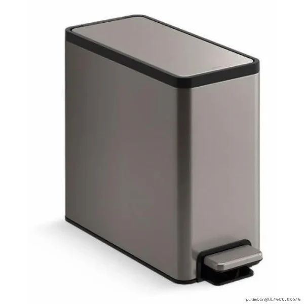 Kohler 2.5 Gal Stainless Steel Slim Step Trash Can 20957-ST Space-Saving - Image 3