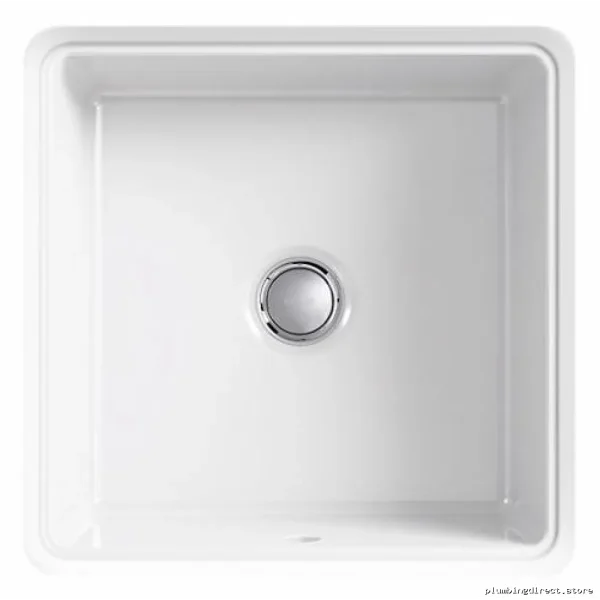 Kohler Space-Saving White Square Undermount Bathroom Sink - Modern Design 8188-0 - Image 3