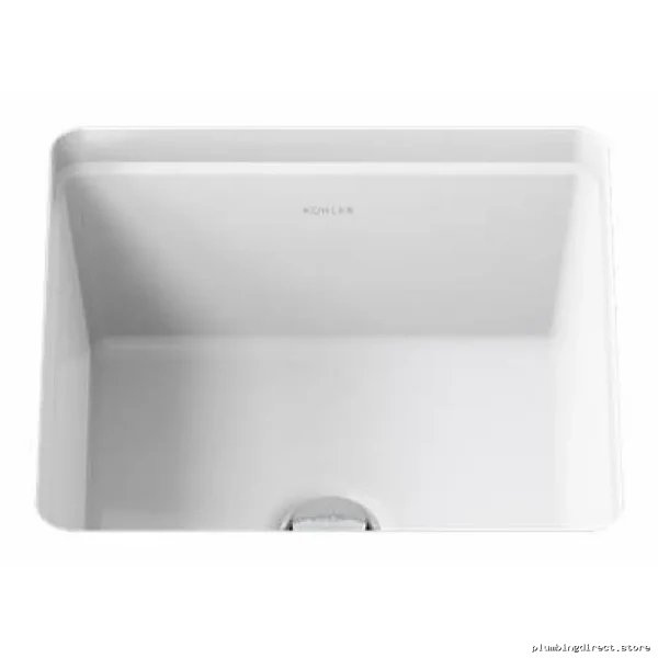 Kohler Space-Saving White Square Undermount Bathroom Sink - Modern Design 8188-0 - Image 4