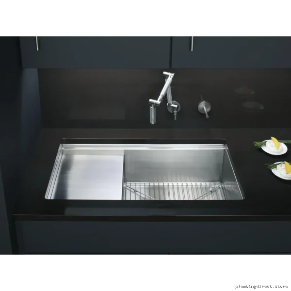 Kohler Stainless Steel Undermount Kitchen Sink with Wet Workstation 33 Bowl - Image 2