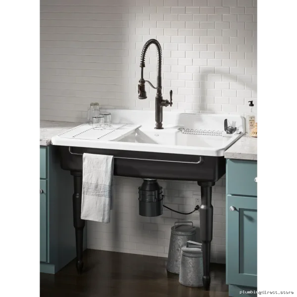 Kohler Tournant Oil-Rubbed Bronze Pro Kitchen Faucet with Spring Pulldown Spray - Image 2
