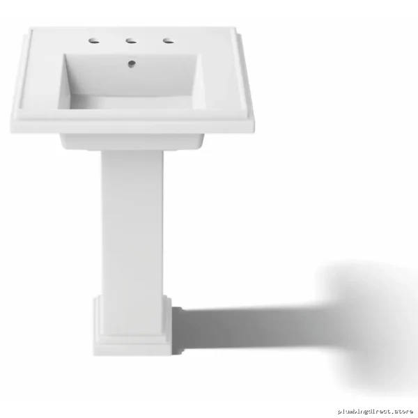Tresham Modern 24 Inch White Bathroom Pedestal Sink - Model 2844-8-0 Kohler - Image 2